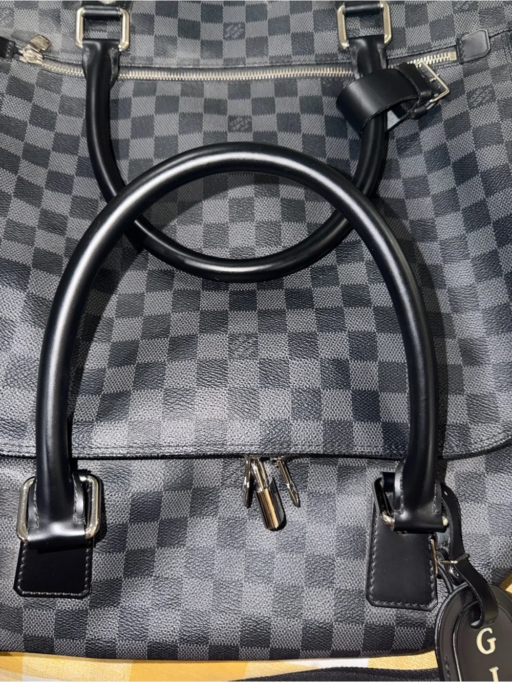 Louis Vuitton Roadster Graphite Black Boston Weekender Duffel Bag-Rarely Used